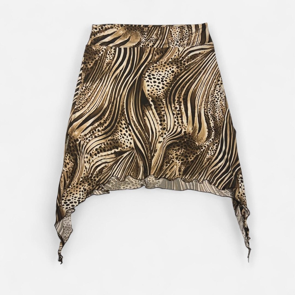 My Michelle Animal Zebra Print Fairy Midi Skirt Y2K Boho